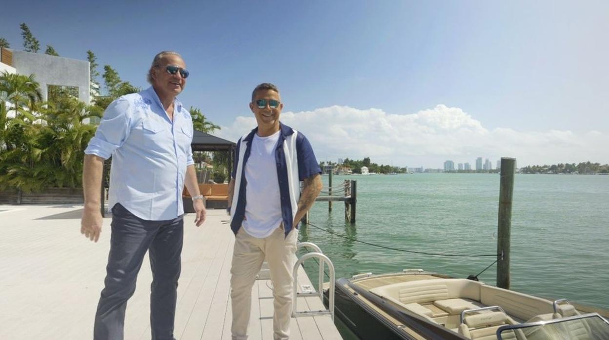 Bertín Osborne, junto a Alejandro Sanz en Miami.
