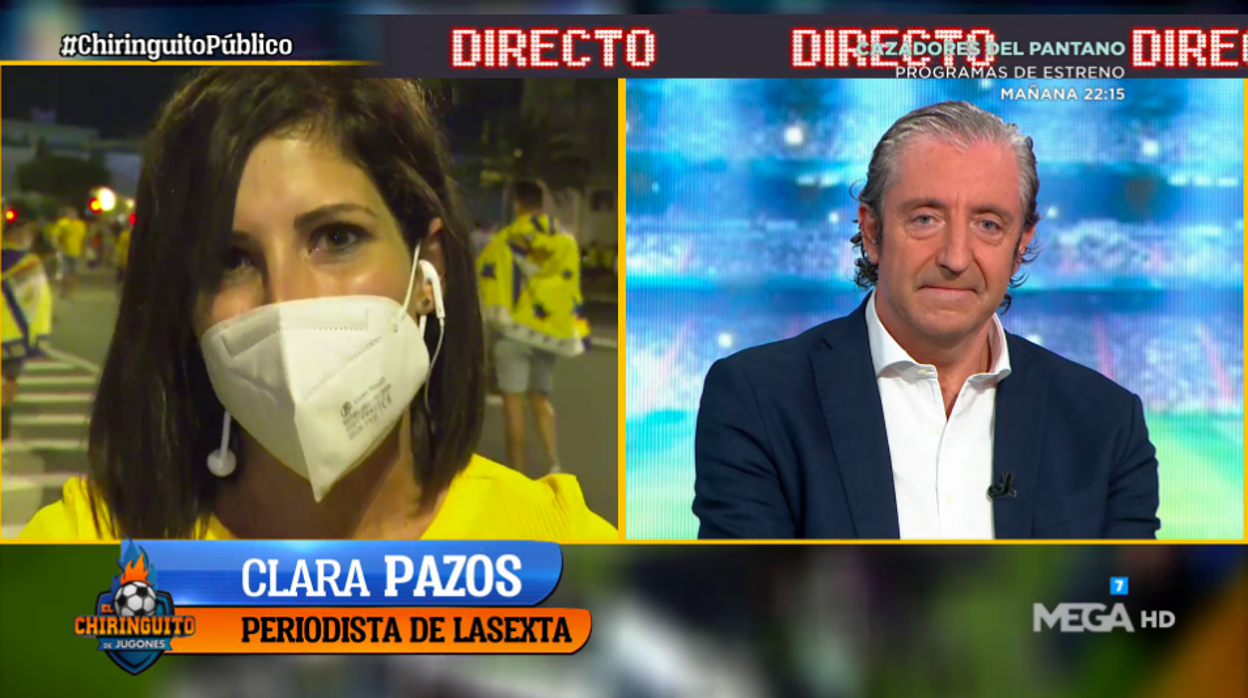 Claro Pazos, interviniendo en 'El chiriinguito' junto a Josep Pedrerol.