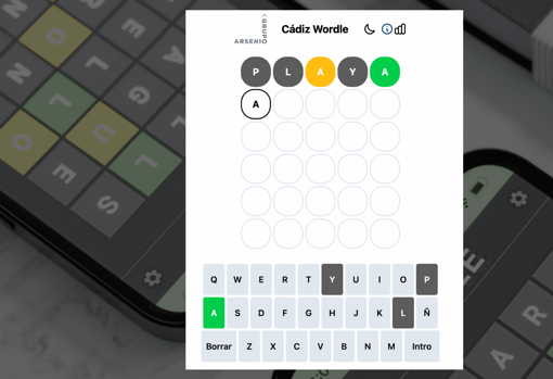 Captura de pantalla Wordle Cádiz