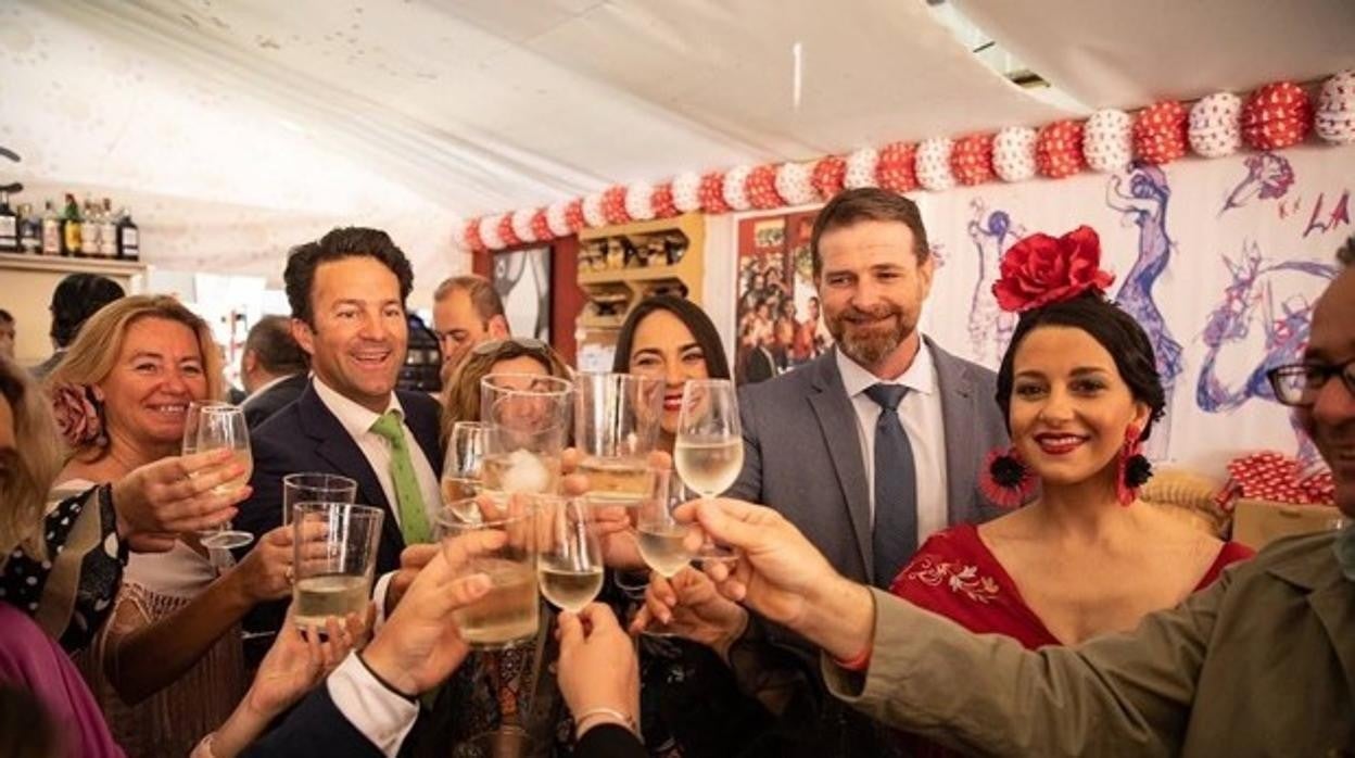 Inés Arrimadas en la Feria del Caballo de Jerez