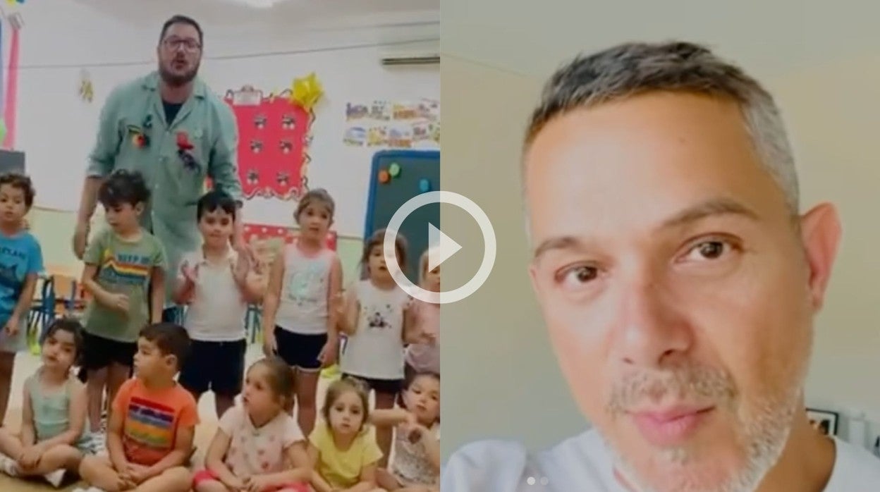 Alejandro Sanz sorprende a los alumnos del CEIP Juan Armario de Alcalá de los Gazules