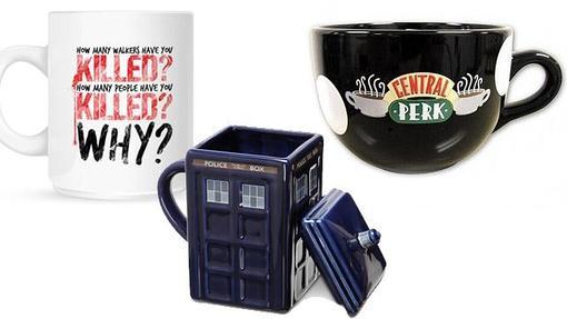 Tazas de The Walking Dead, Doctor Who y Friends