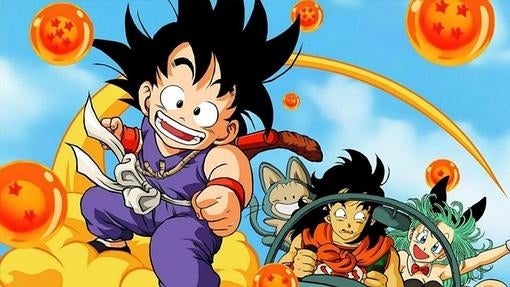 Goku, Yamcha, Bulma y Puar en Dragon Ball