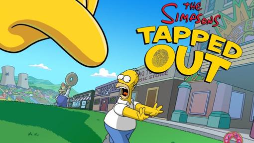 Homer huye de los dedos de los jugadores de The Simpsons Tapped Out