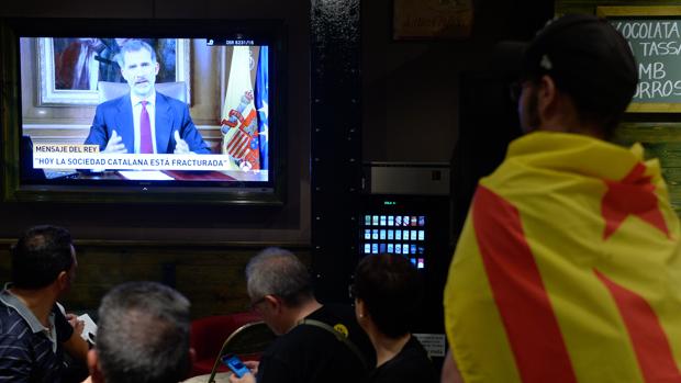 El Rey, en su mensaje sobre el conflicto de Cataluña el pasado mes de octubre