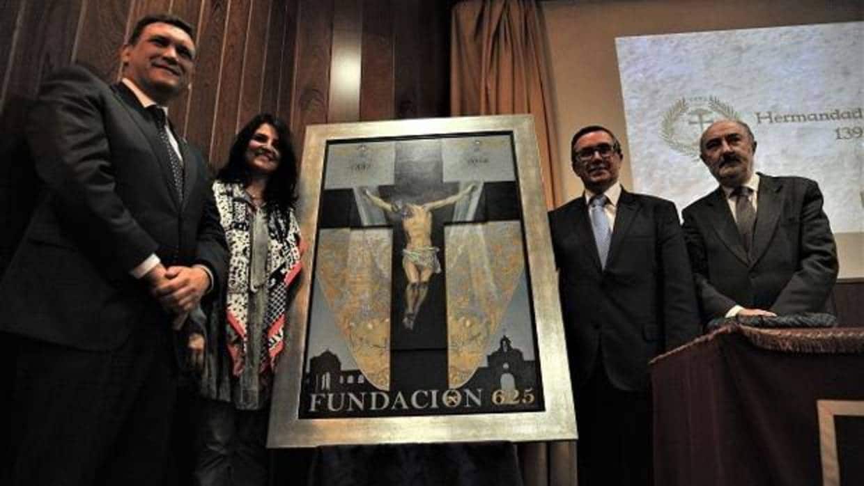 Nuria Barrera, en la presentación a su cartel del 625 aniversario de la hermandad de Los Negritos