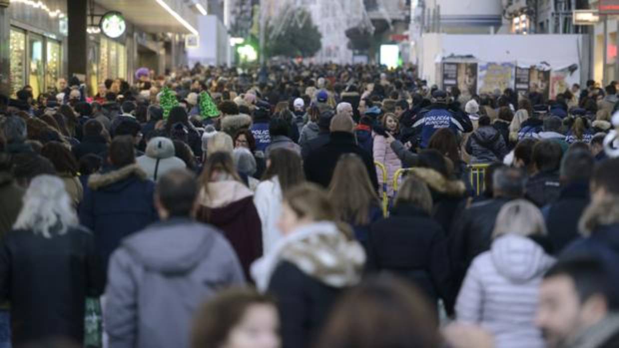 Calle Preciados, en Navidad