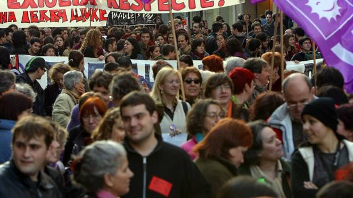 Una manifestación por el Día Internacional de la Mujer