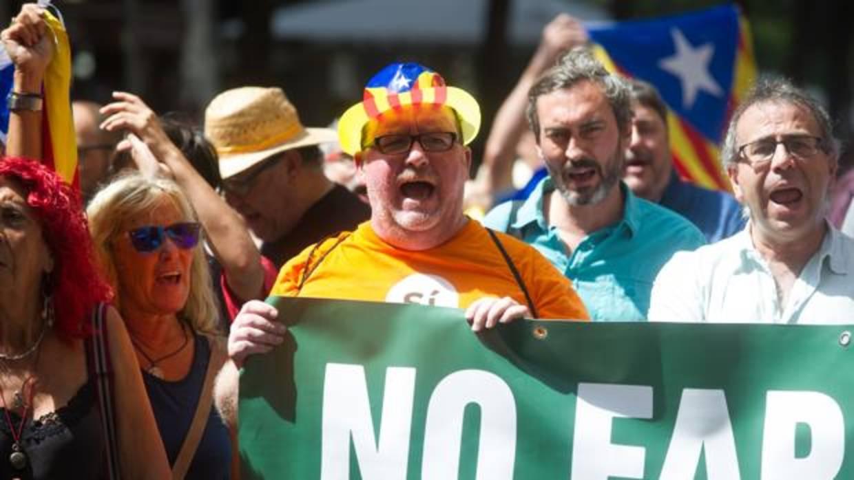 Manifestación independentista en Cataluña