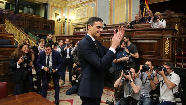 Pedro Sánchez, tras ganar la moción de censura