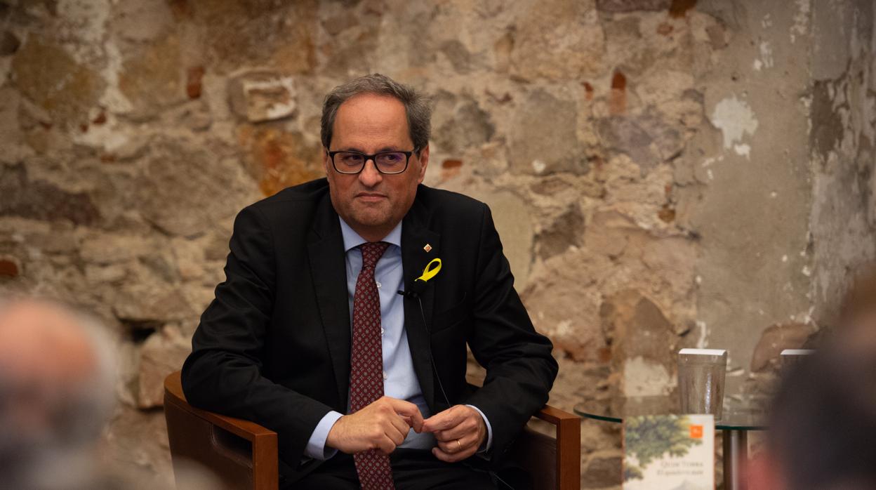 Quim Torra en la presentación de su libro