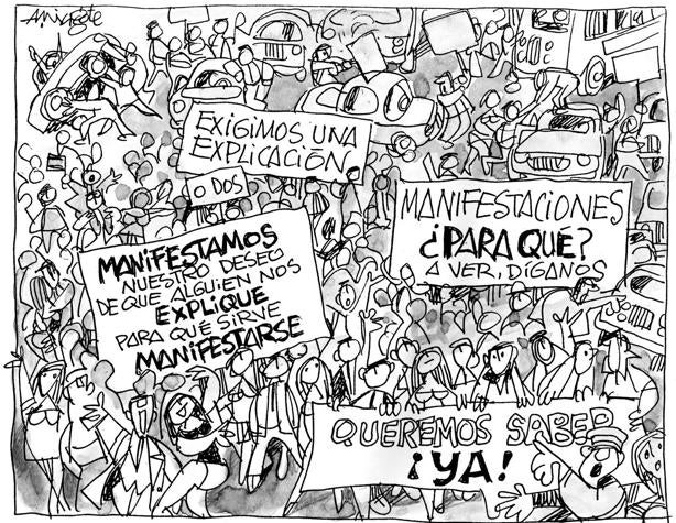 Mingote y las manifestaciones