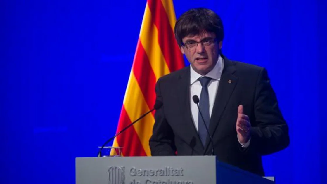 Rueda de prensa después del referéndum del 1 de octubre del expresidente de la Generalitat, Carles Puigdemont