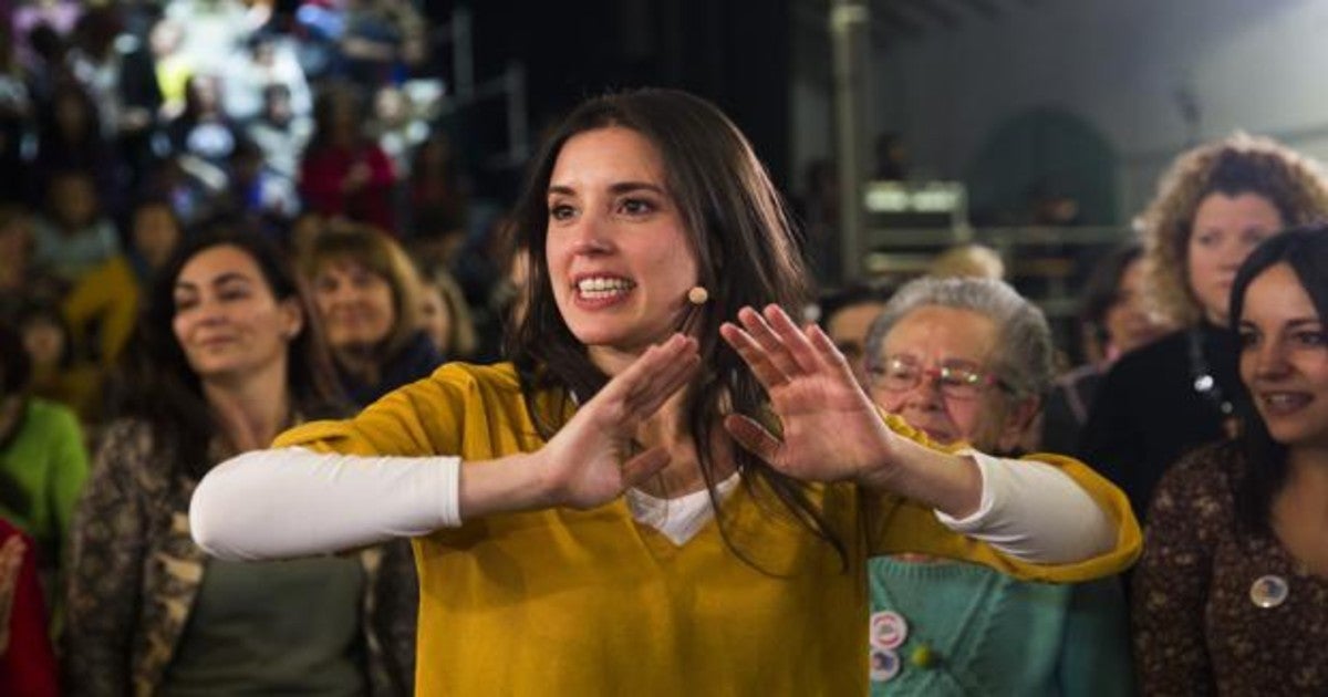 Irene Montero trata de apropiarse para la izquierda radical el discurso del feminismo.