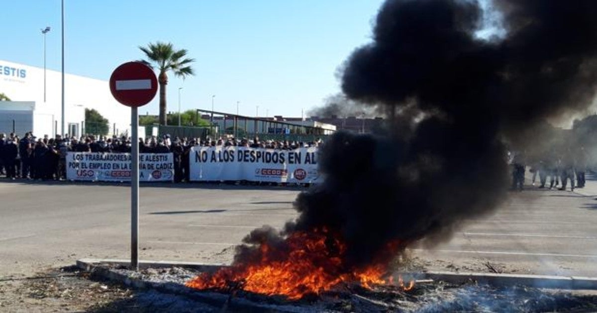 Images de las protestas de este lunes.