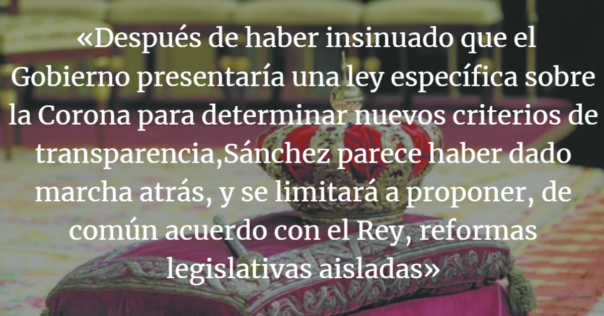 Proteger a la Corona, una obligación del Gobierno