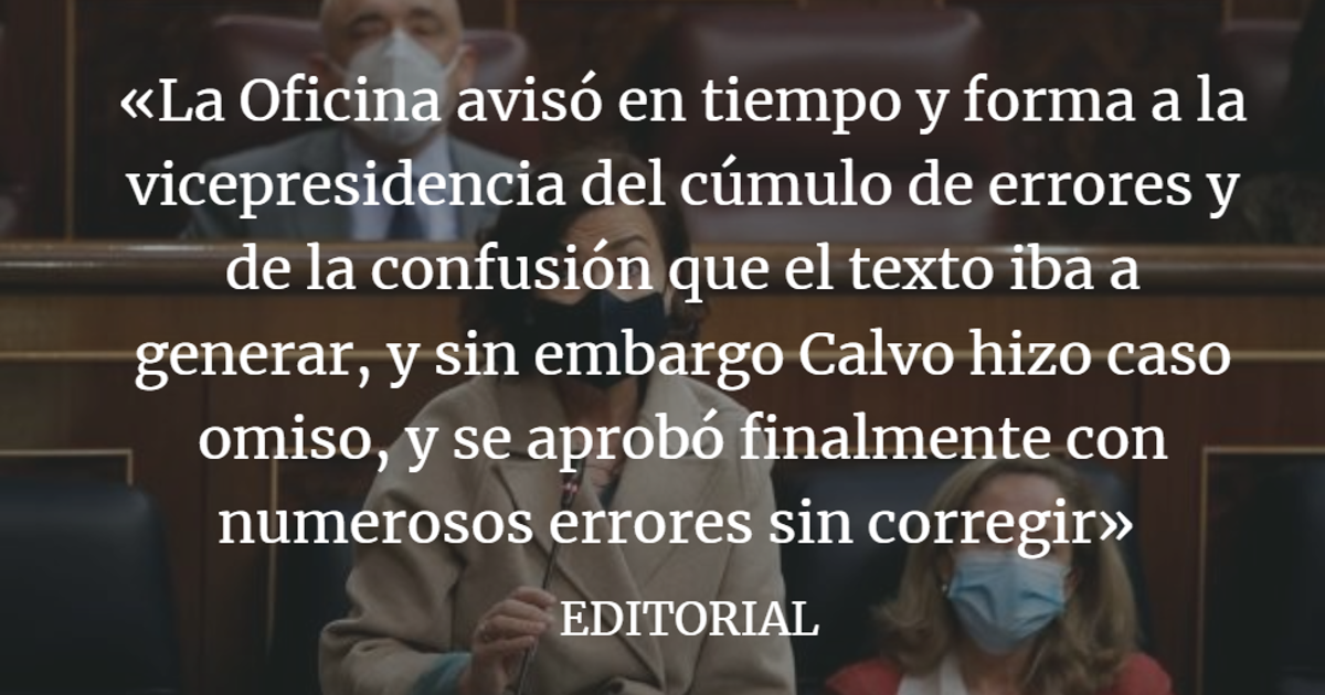 Editorial ABC: Oficina de chapuzas normativas