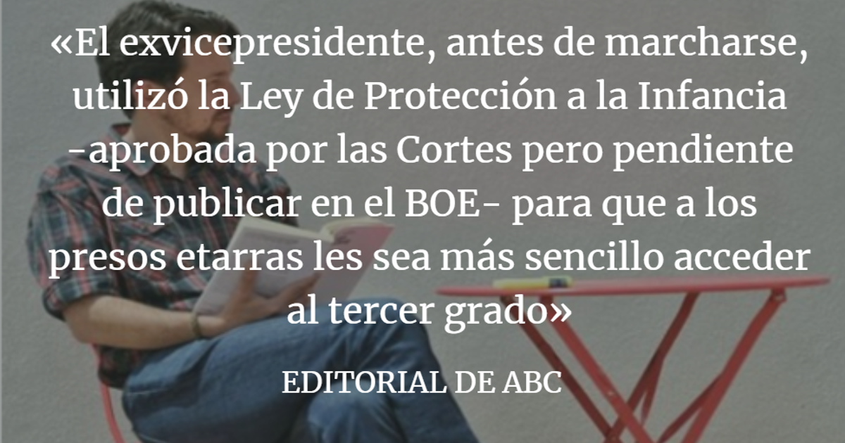 Editorial ABC: La última jugarreta de Iglesias a las víctimas