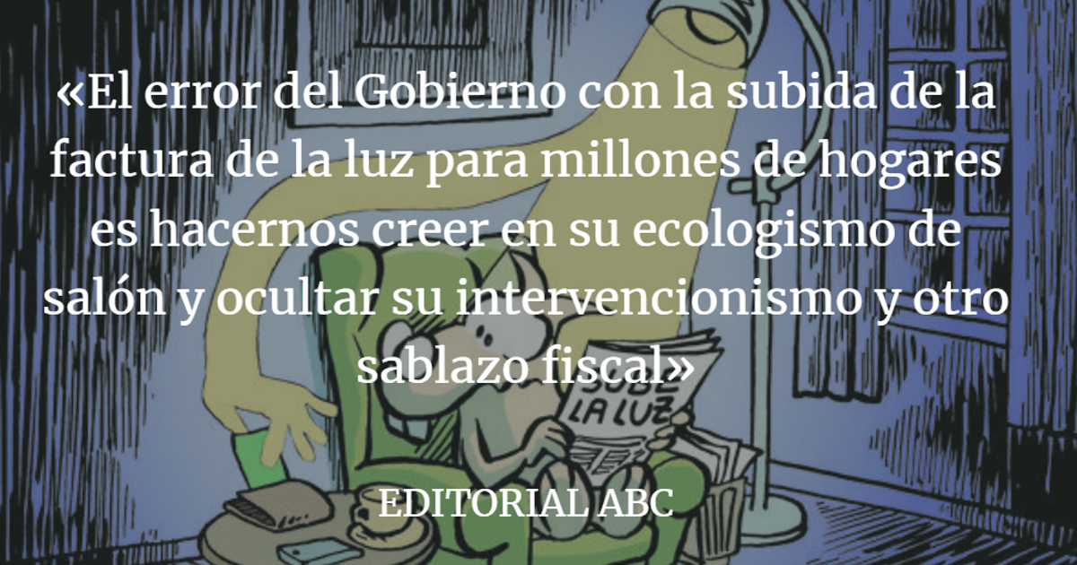 Editorial ABC: &#039;Tarifazo&#039; recaudatorio