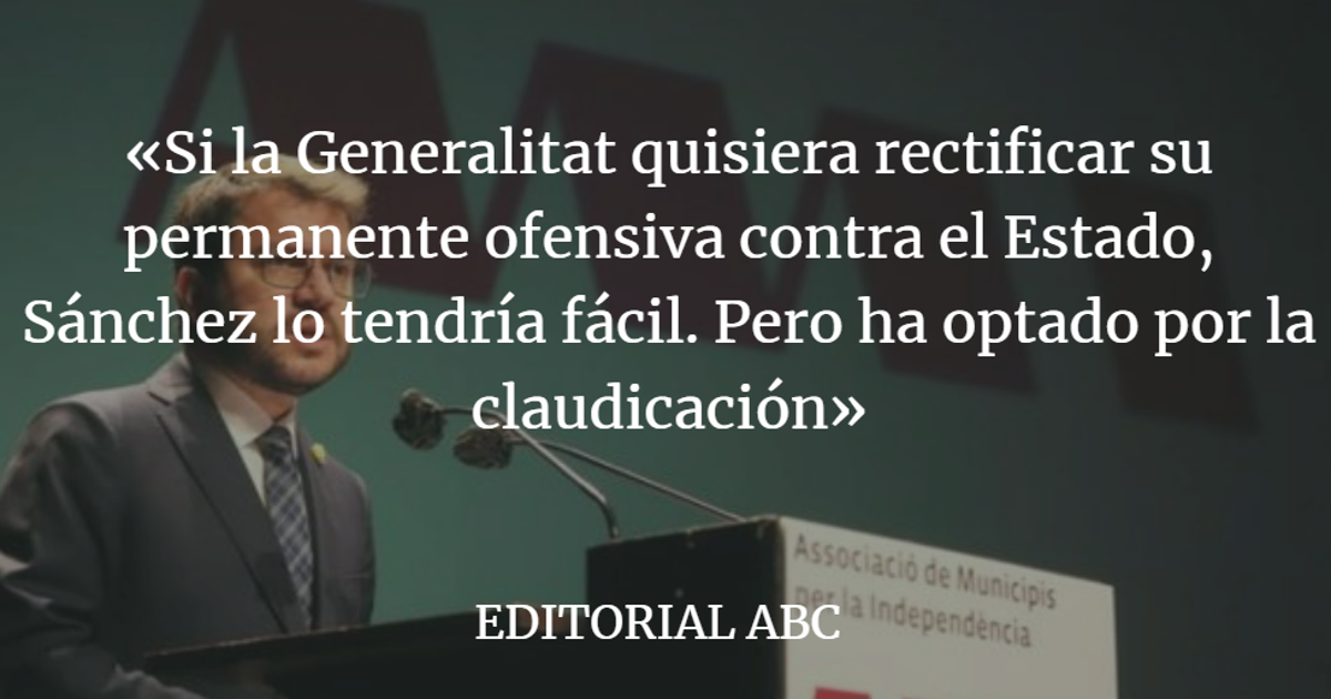 Editorial ABC: Maquillar una extorsión con retórica empalagosa