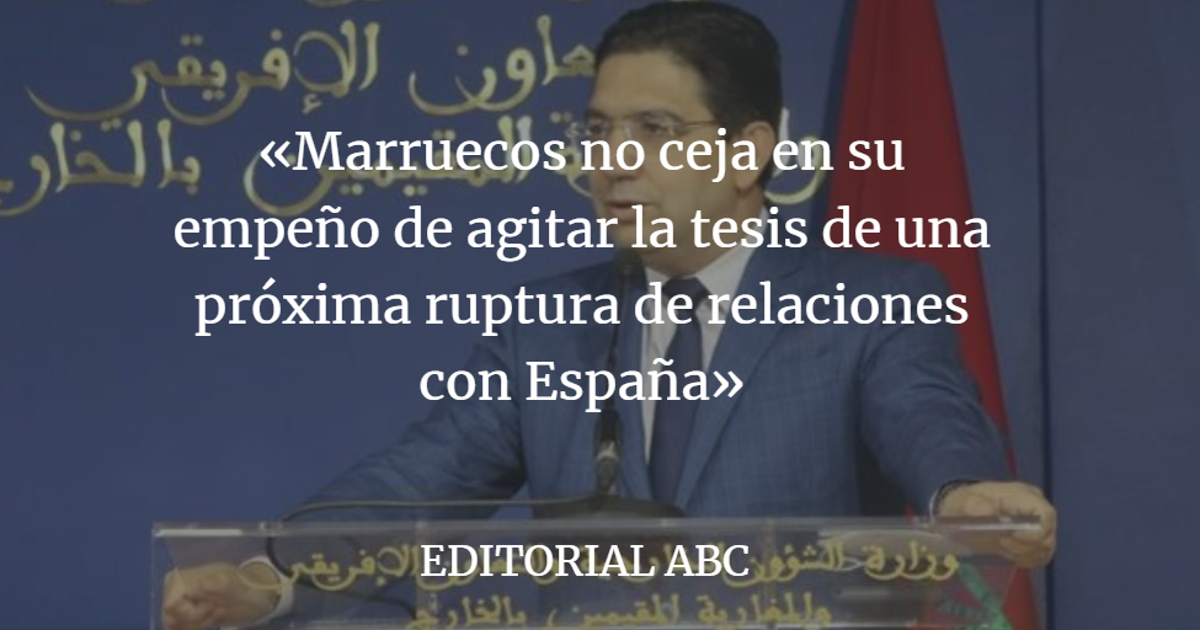 Editorial ABC: Marruecos recurre al tono belicista contra España