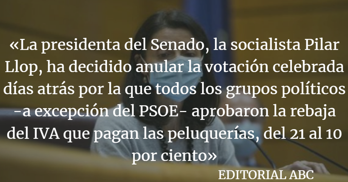 Editorial ABC: Cacicada en el Senado a cuenta del IVA