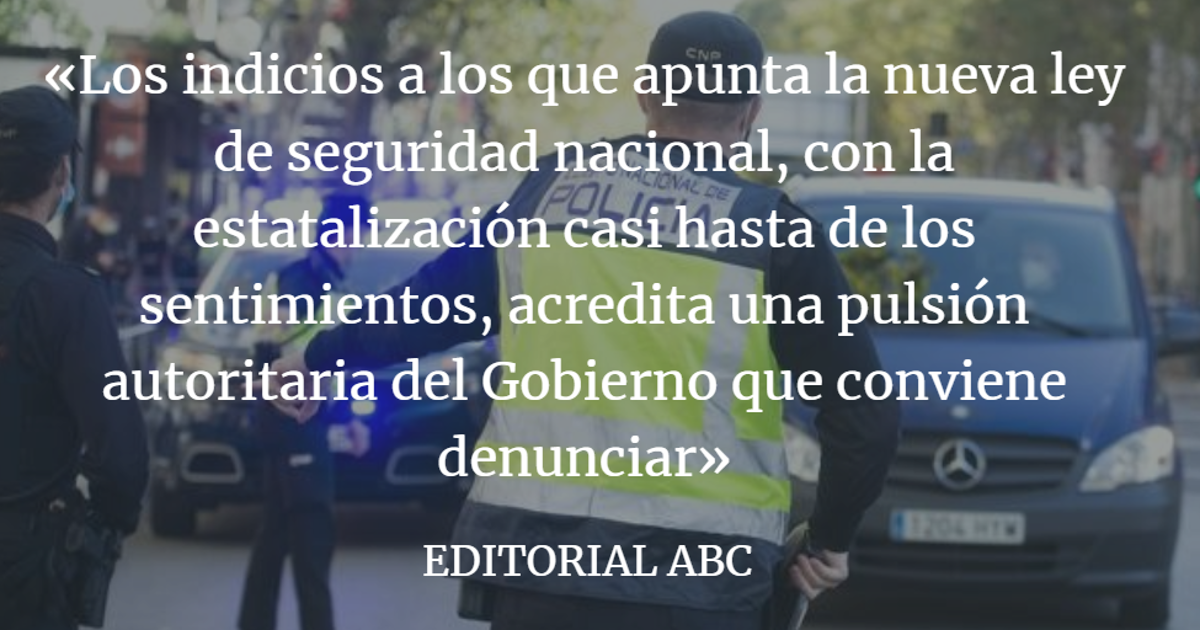 Editorial ABC: Seguridad nacional sin control