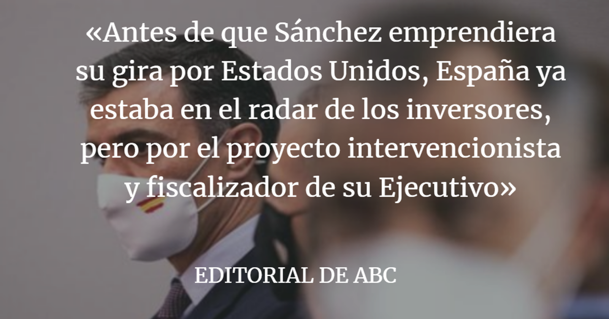 Editorial ABC: Sin confianza no hay inversión