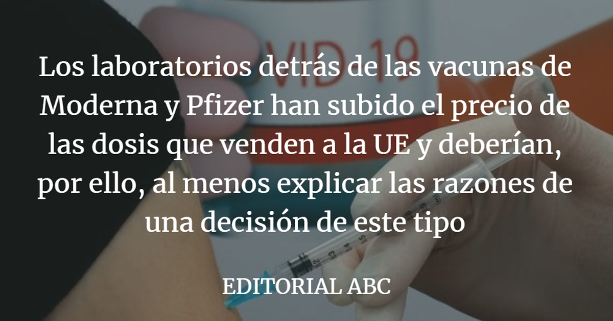 Editorial ABC: Una subida injustificable del precio de las vacunas