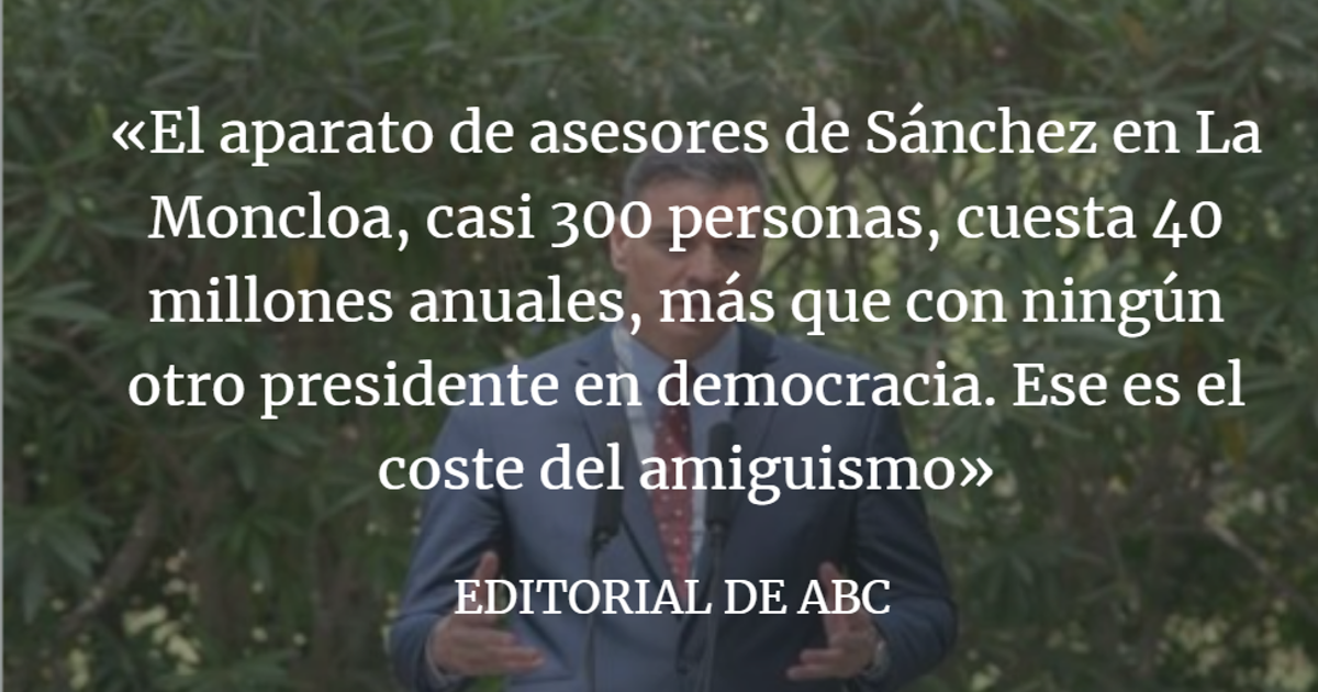 Editorial ABC: Presidencia a precio de oro