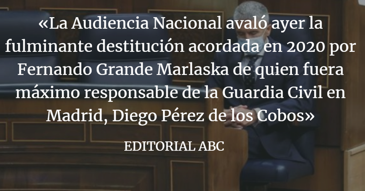 Editorial ABC: Marlaska, sin motivos para felicitarse de nada