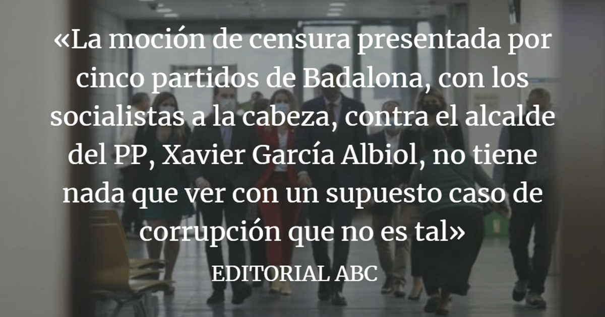 Editorial ABC: Criminalización injusta para que el PP pierda una alcaldía