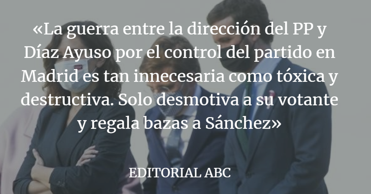 Editorial ABC: El PP se equivoca de pleno