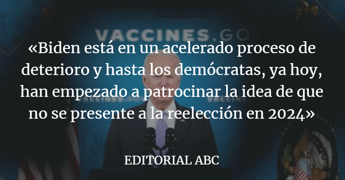 Editorial ABC: Inédito desgaste de Biden al cumplir un año de mandato