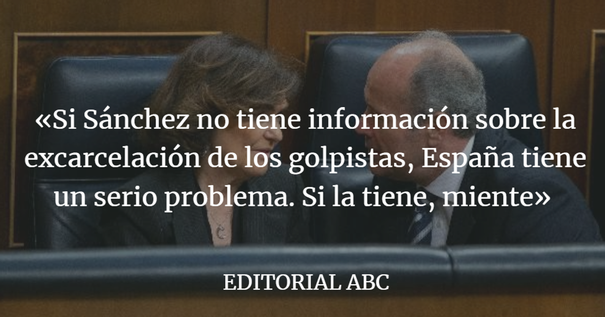 Editorial ABC: Los indultos de Sánchez, no del ministro de justicia