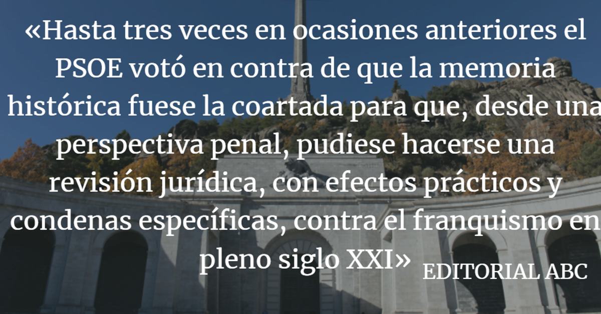 Editorial ABC: El PSOE no puede ser más incoherente con Franco