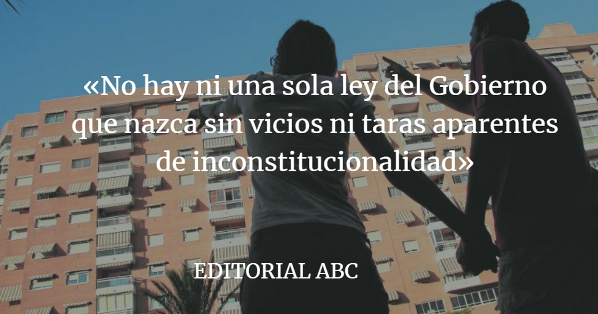 Editorial ABC: Otra ley a la medida de Podemos que tumba el CGPJ