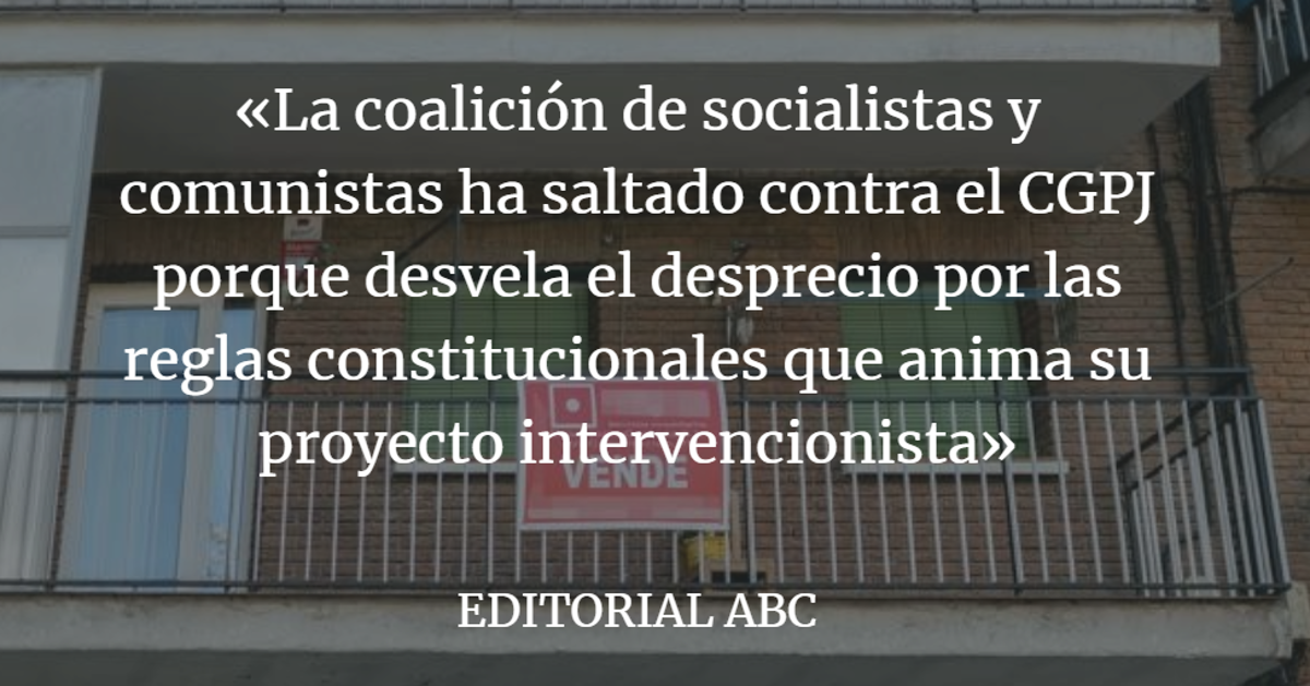 Editorial ABC: Legislar desde el dogma