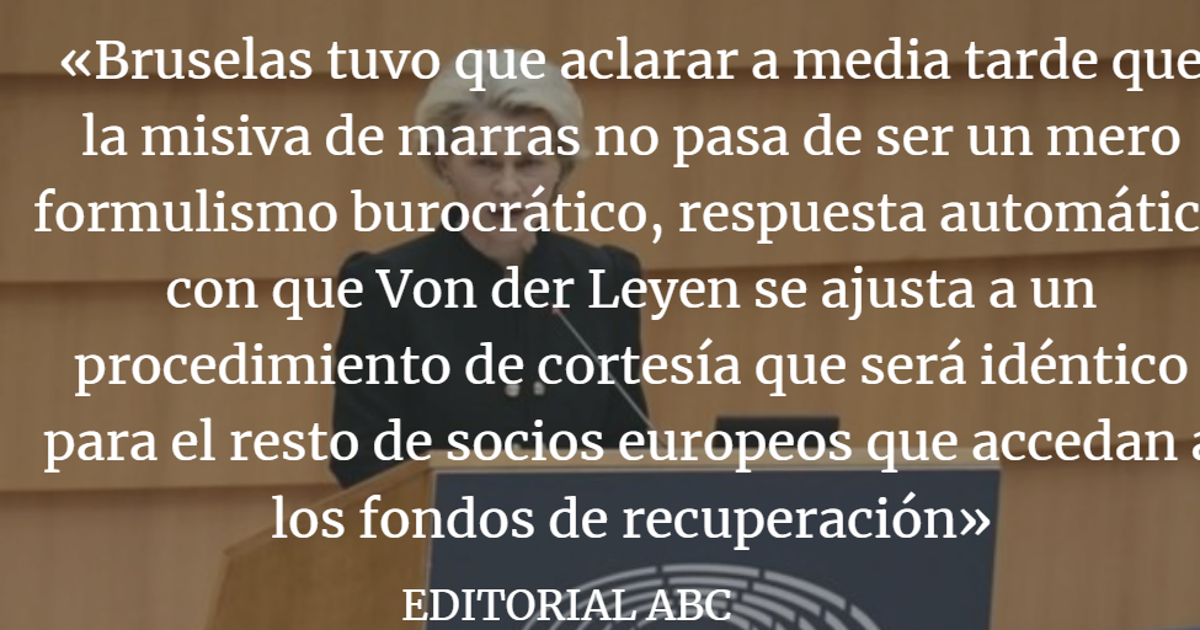 Editorial ABC: Bruselas desenmascara al Gobierno de la propaganda