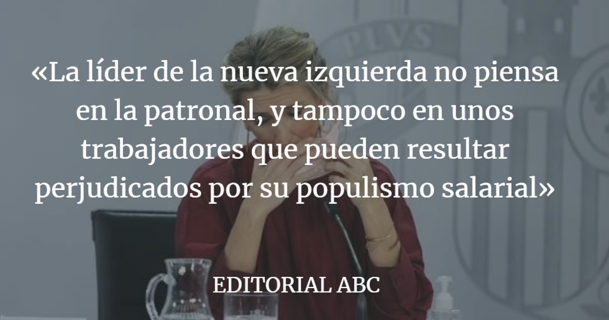 Editorial ABC: Demagogia salarial en clave personal