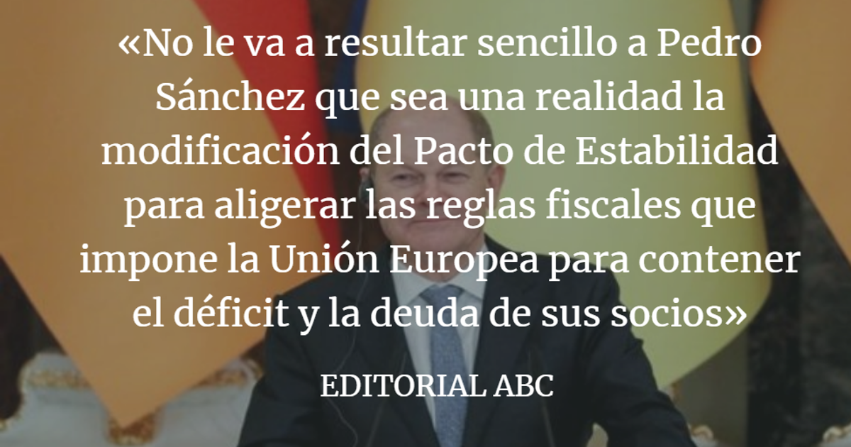 Editorial ABC: Berlín reitera su ‘no’ al plan de despilfarro de Sánchez