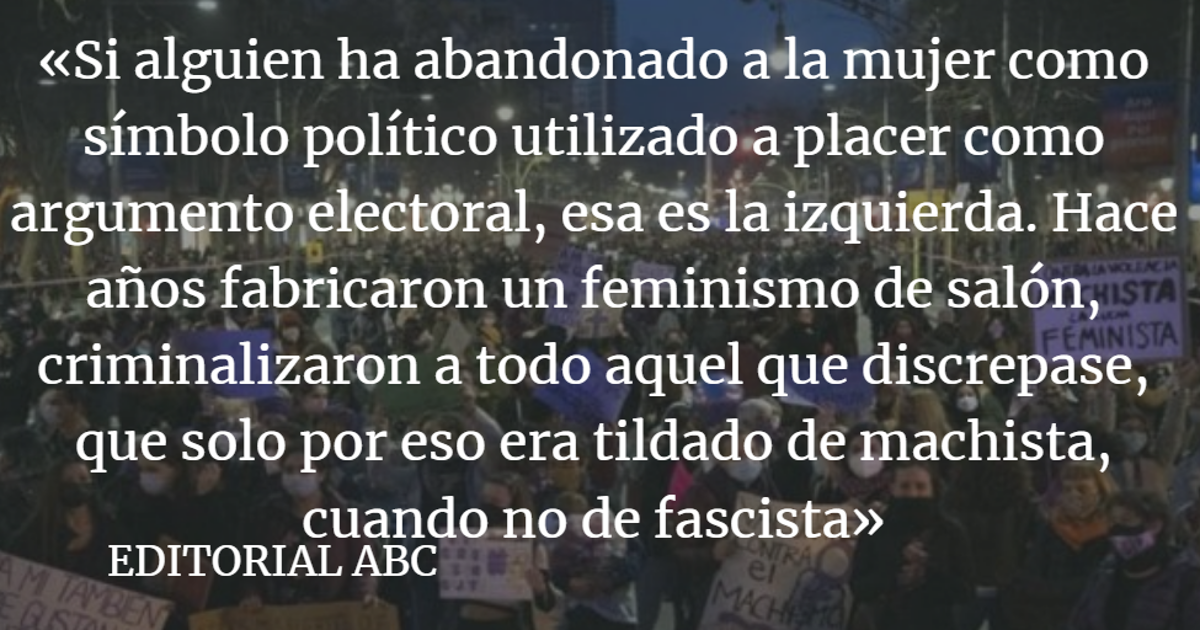 Editorial ABC: El feminismo desnaturaliza hasta &#039;su&#039; propio 8-M