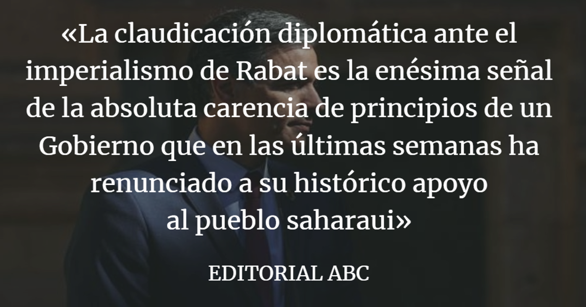 Editorial ABC: La falta de principios como seña de identidad de Sánchez