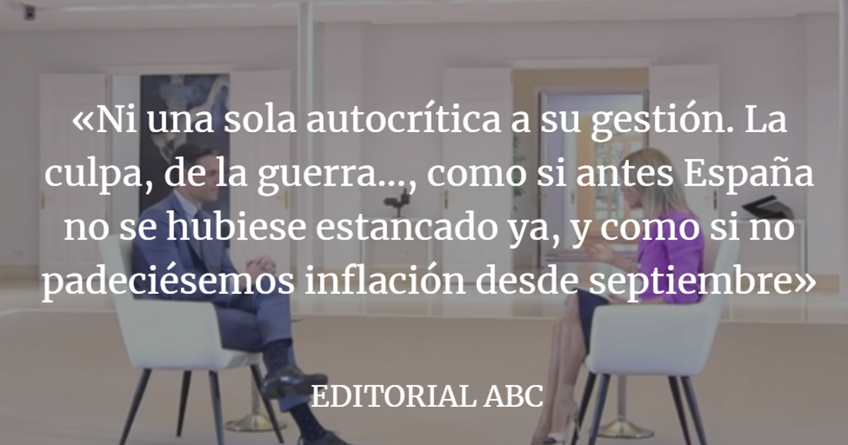 Editorial ABC: Sánchez admite al fin que España no crecerá al 7%