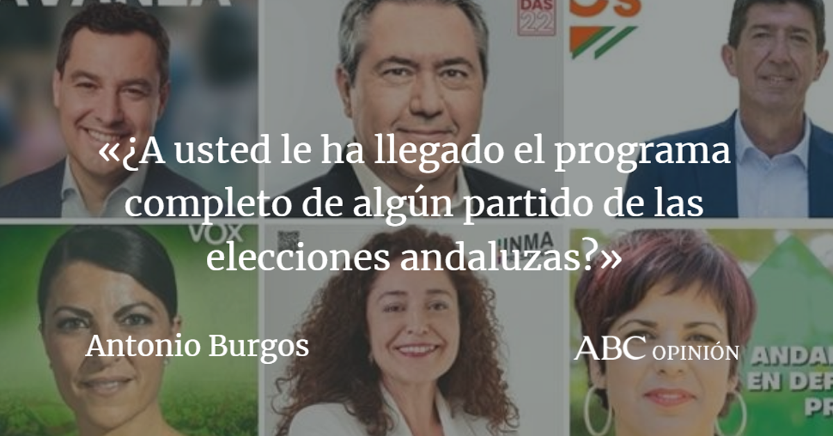 Antonio Burgos: ¿Y los programas?