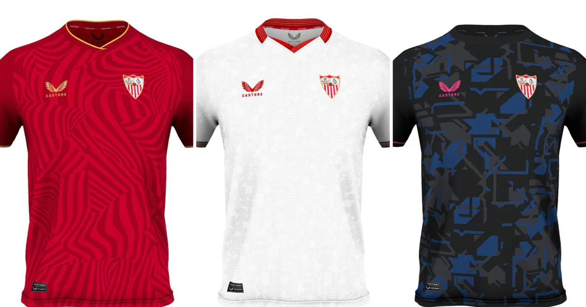 Camisetas Sevilla FC 2023-2024: equipaciones, diseño, comprar e Castore