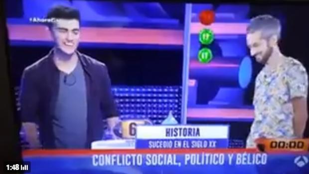 El brutal error de dos concursantes de «Ahora caigo» sobre la Guerra Civil que se ha vuelto viral
