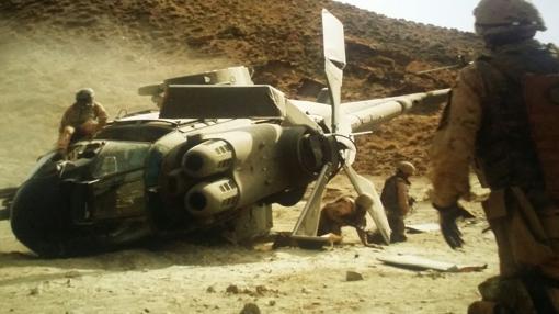 Helicóptero accidentado en Afganistán