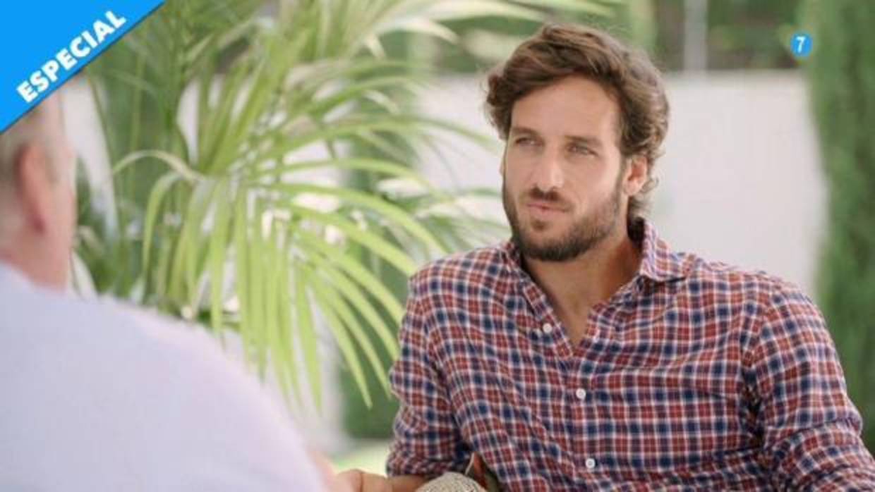 Feliciano López, durante la entrevista con Bertín Osborne