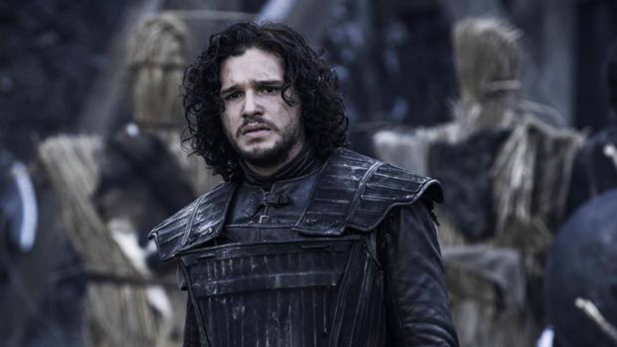 Kit Harington, el actor que da vida a Jon Nieve, durante una secuencia de la serie